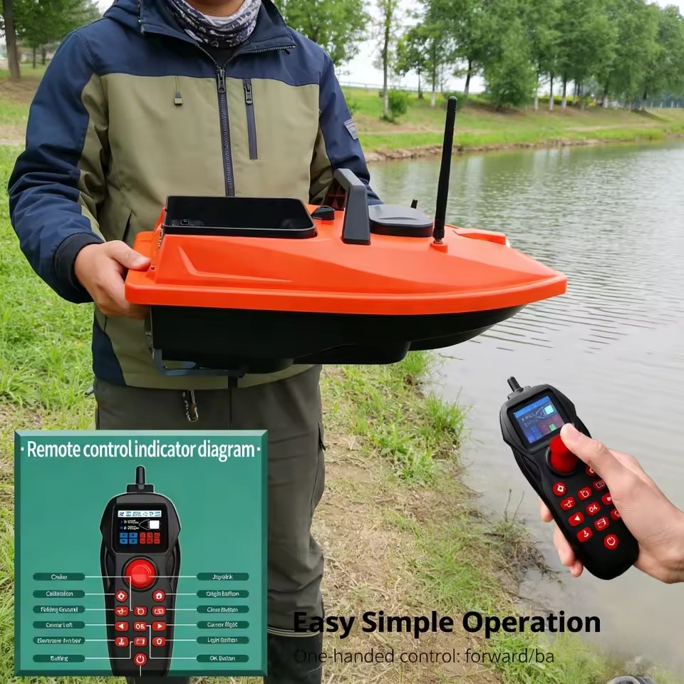 Fishing Boat Anchor - Łódka zanętowa z GPS, zasięg 500M,