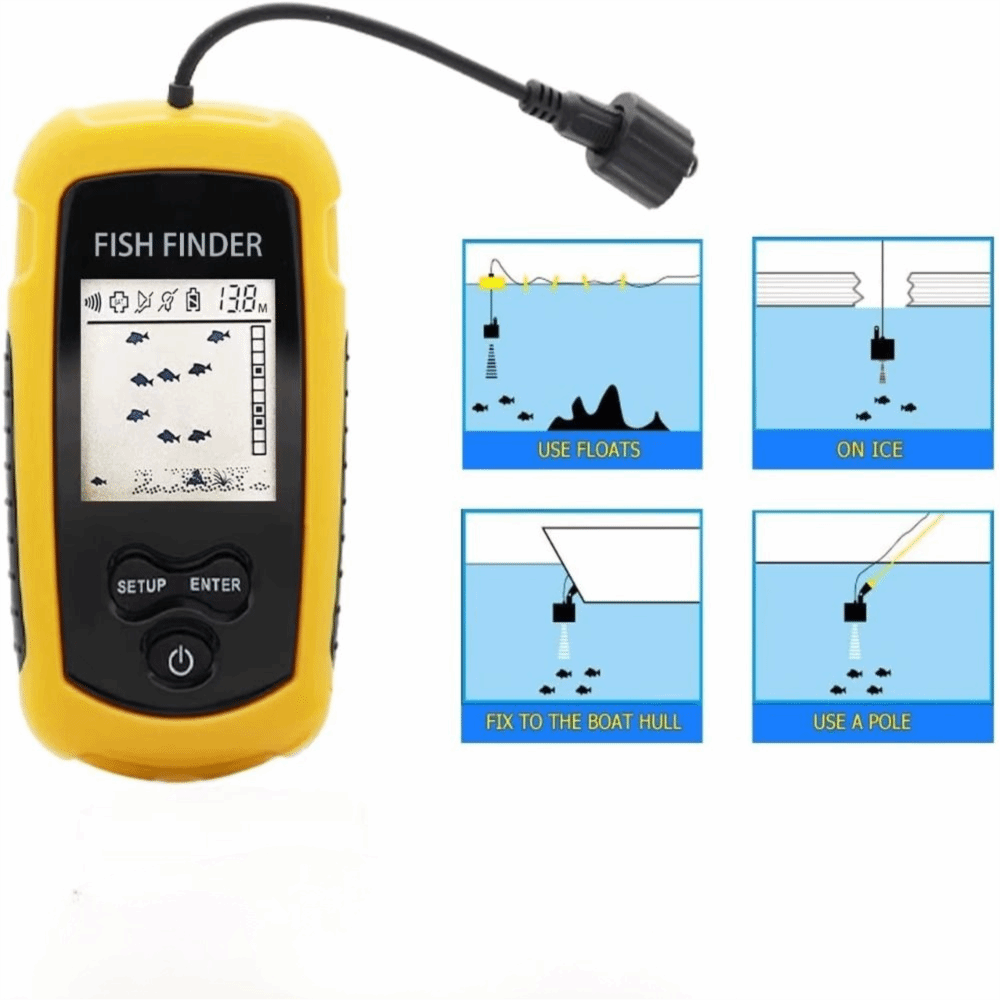 Przenośny, ręczny echosonda z  – Fishing Boat Depth Finder recenzja i cena