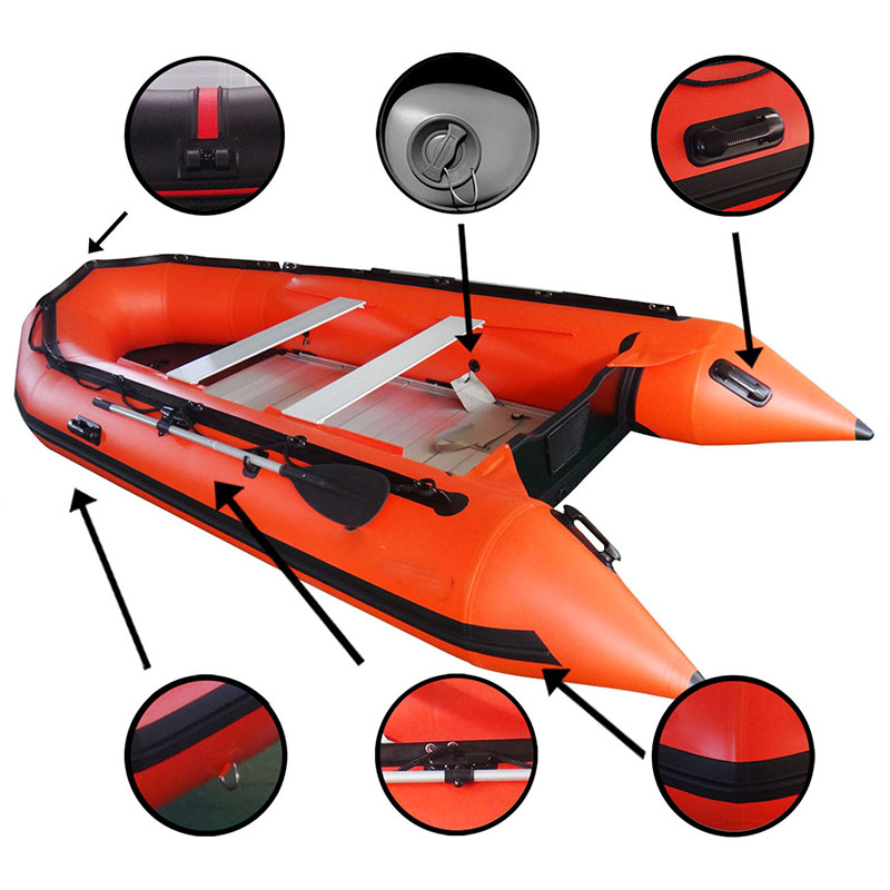 Nadmuchiwana gumowa łódź rodzi – Fishing Boat Aluminum recenzja i cena